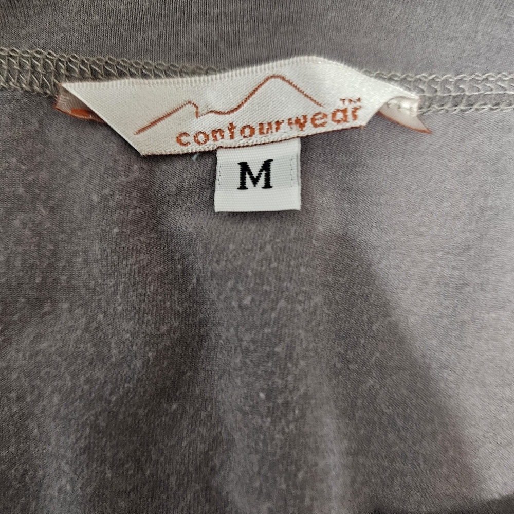 Contourwear Gray Active Wear Yoga Long Tank Top Fitness Athleisure - Picture 4 of 6